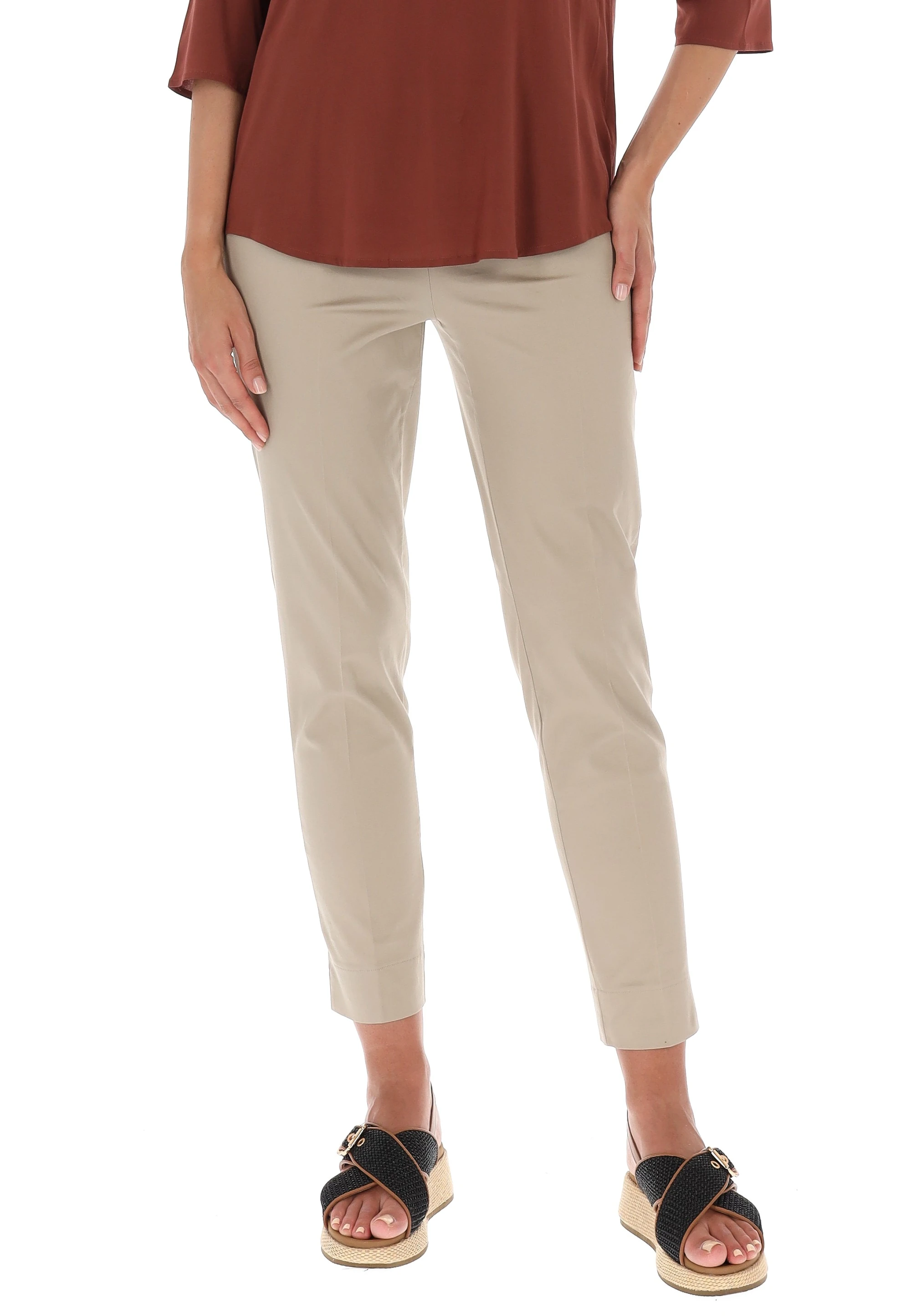 Pantalone a sigaretta con spacchetti Ragno donna DN22PS